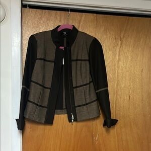 W by Worth Java Roast Doubleface Applique Zip Jacket